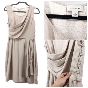 Witchery | Stunning Silk Drape Faux Wrap Dress